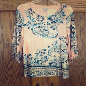 Chico’s NWT 3/4 sleeve top, Chico’s Size 1